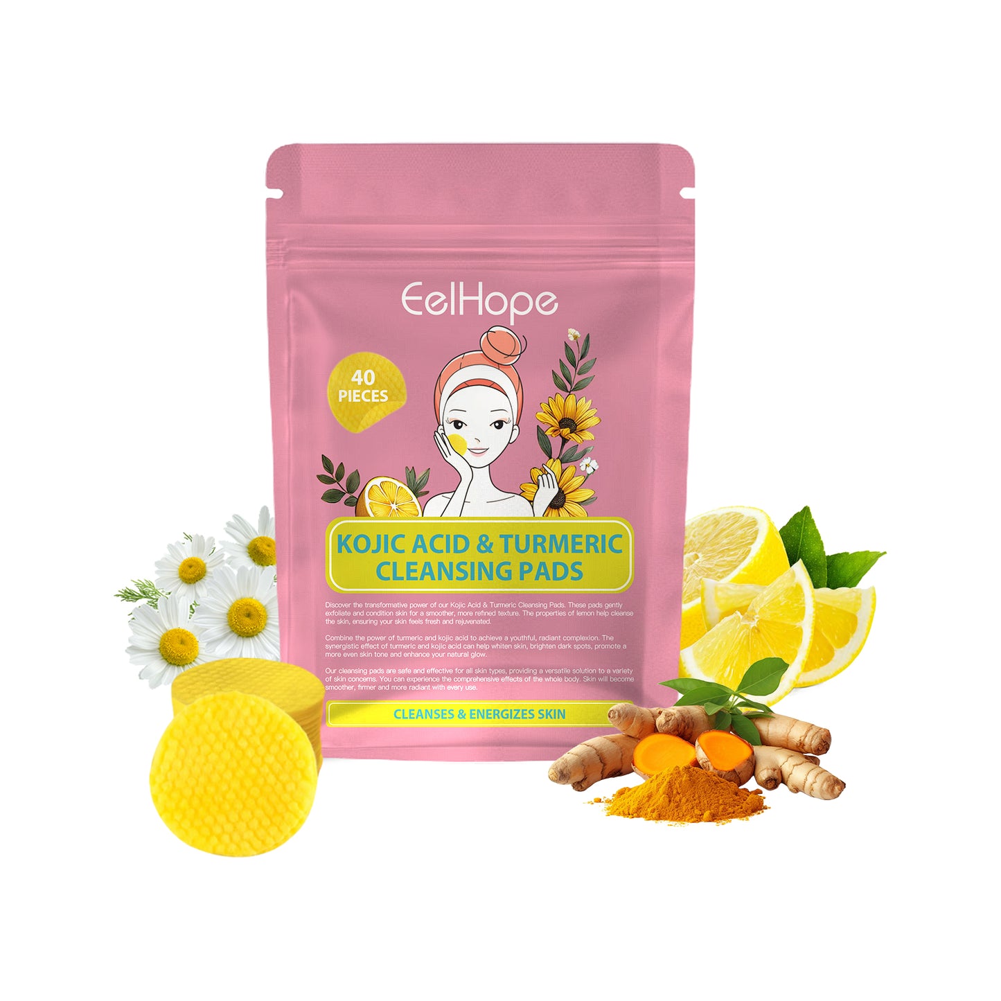 Kojic Acid Turmeric Cleansing Pads