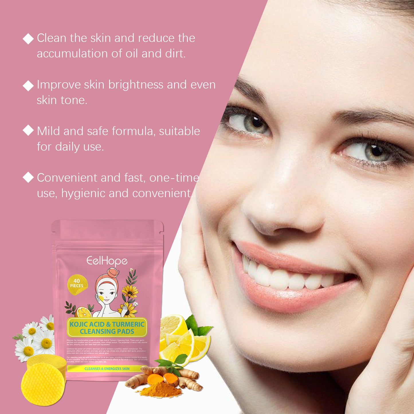Kojic Acid Turmeric Cleansing Pads